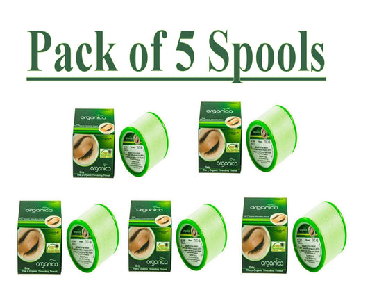 Organica Eyebrow Threading Thread – 300m Organic Cotton Spool for Hair Removal | Gentle on Skin, Salon-Quality, Eco-Friendly