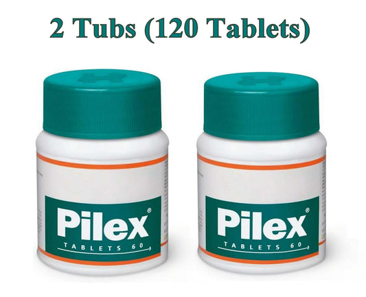 2 x Himalaya Pilex 60 Tablets Herbal Ayurvedic treatment for Hemorrhoids (Exp. 1-2027)