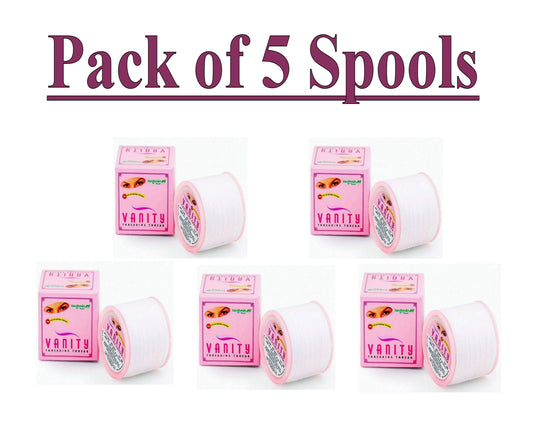 5 SPOOLS Vanity Cotton Threading Thread Anti Bacterial 300m - FREE GLOBAL SHIPPING