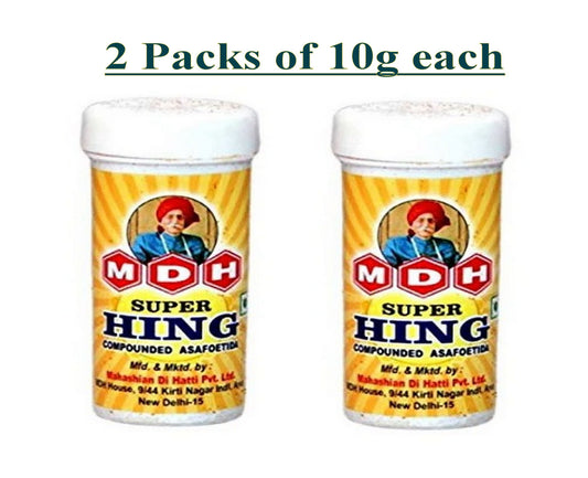 2 x MDH Hing 10g Super Heeng Compounded Asafoetida (Exp. 6-2026)