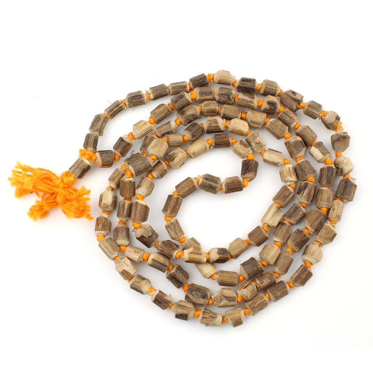 Tulsi Wood Jaap Mala – 108 Handmade Beads for Devotion & Meditation | FREE GLOBAL SHIPPING