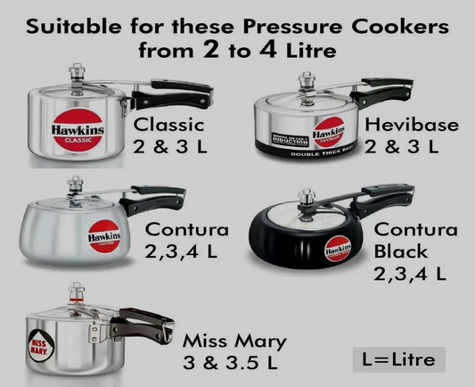 HAWKINS Rubber Gasket Sealing Ring for Pressure Cookers 2 - 4 Lt BG-1 (SET OF 2) - FREE GLOBAL SHIPPING