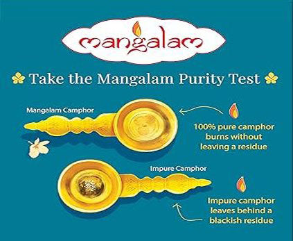 Mangalam Pure Camphor Bhimseni / Tablets – 100% Pure Camphor for Puja | 100g FREE GLOBAL SHIPPING