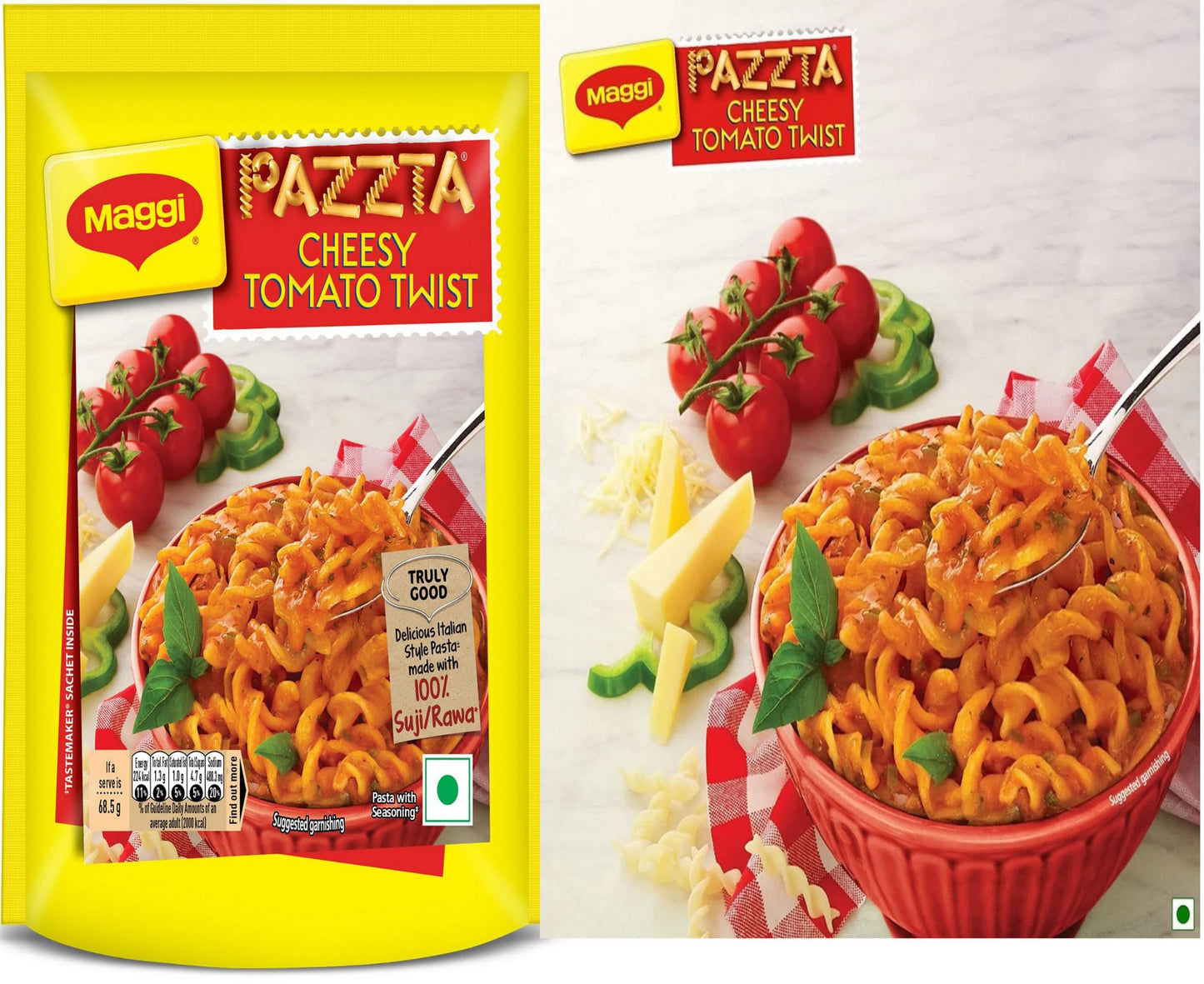 Maggi Pazzta – Cheesy Tomato, Masala Penne & Macaroni | Instant Suji Pasta (5 Packs) FREE GLOBAL SHIPPING