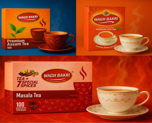 Wagh Bakri Premium Assam Tea & Masala Chai (Spice Tea) Loose Leaf / Tea Bags FREE GLOBAL SHIPPING