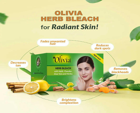 Olivia Herb Bleach Natural Herbal Skin Creme Cream Bleach (Small to Salon Size) - FREE GLOBAL SHIPPING