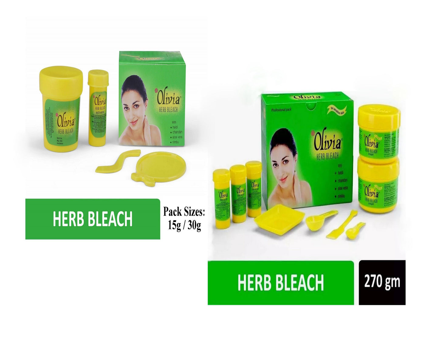 Olivia Herb Bleach Natural Herbal Skin Creme Cream Bleach (Small to Salon Size) - FREE GLOBAL SHIPPING