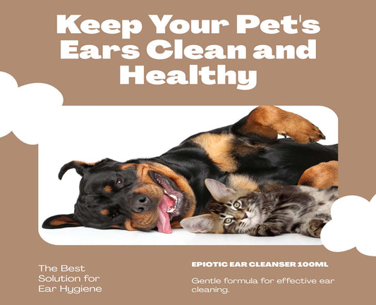 Pet Ear Cleanser 100ml Epiotic Salicylic Acid Cleanser Dogs Cats - FREE GLOBAL SHIPPING