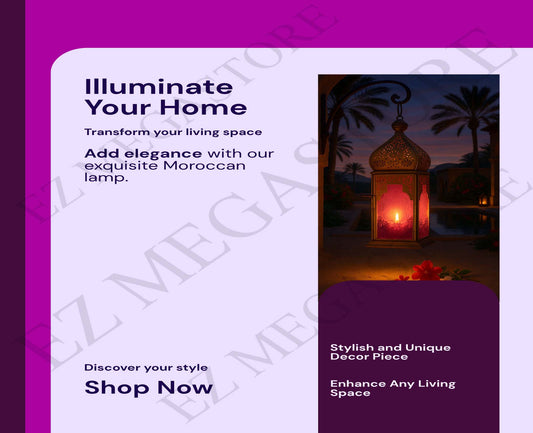 Moroccan Lamp Metal Cut Work Handcrafted Elegant Lamp for Home Decor FREE GLOBAL SHIPPING