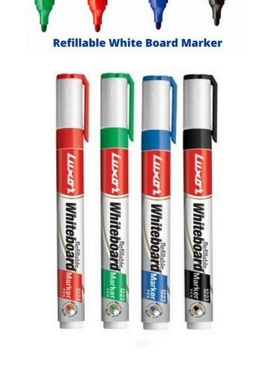 Luxor Whiteboard Markers Bullet Tip Refillable All Colors 5 Pc. Set FREE GLOBAL SHIPPING