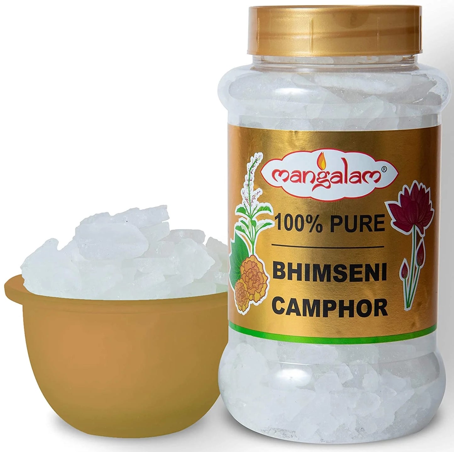 Mangalam Pure Camphor Bhimseni / Tablets  – 100% Pure Camphor for Puja | 100g FREE GLOBAL SHIPPING