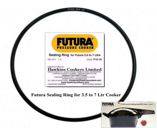 Futura Hawkins Rubber Gasket 8 mm Sealing Ring 3.5 to 7 Ltr Pressure Cooker - FREE GLOBAL SHIPPING