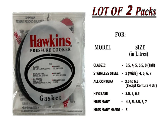 HAWKINS Rubber Gasket Sealing Ring for Pressure Cookers 3.5 - 8 Lt SG (SET OF 2) - FREE GLOBAL SHIPPING