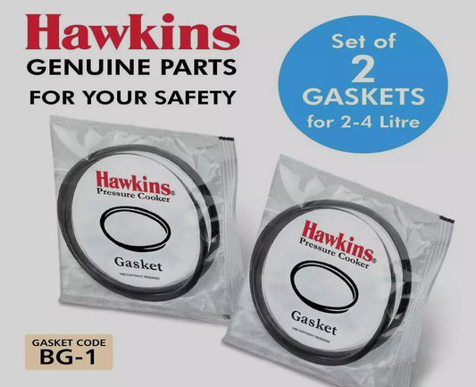 HAWKINS Rubber Gasket Sealing Ring for Pressure Cookers 2 - 4 Lt BG-1 (SET OF 2) - FREE GLOBAL SHIPPING