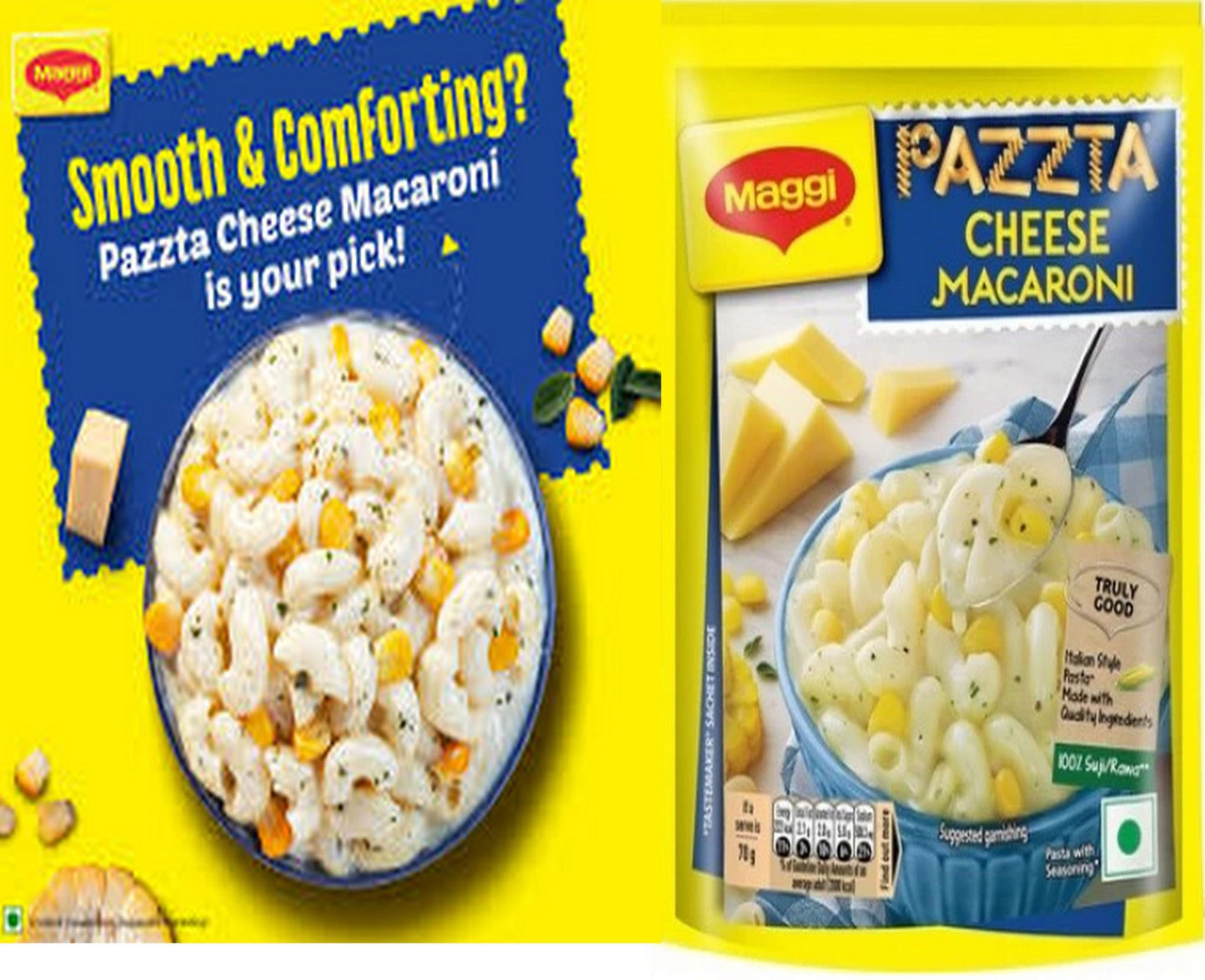 Maggi Pazzta – Cheesy Tomato, Masala Penne & Macaroni | Instant Suji Pasta (5 Packs) FREE GLOBAL SHIPPING