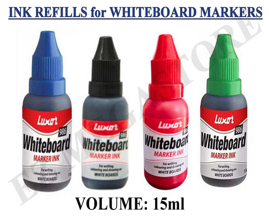 Luxor White Board Marker Ink – Refill Ink for All Colors 15ml - FREE GLOBAL SHIPPING