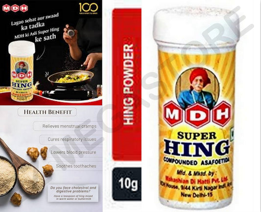 2 x MDH Hing 10g Super Heeng Compounded Asafoetida (Exp. 6-2026)