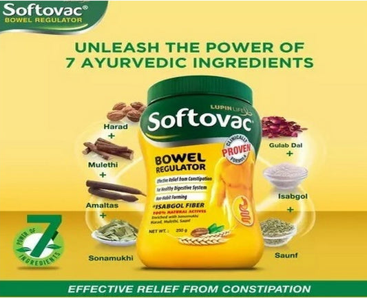 SOFTOVAC 250g (8.8 oz) Bowel Regulator Powder Natural Laxative FREE GLOBAL SHIPPING