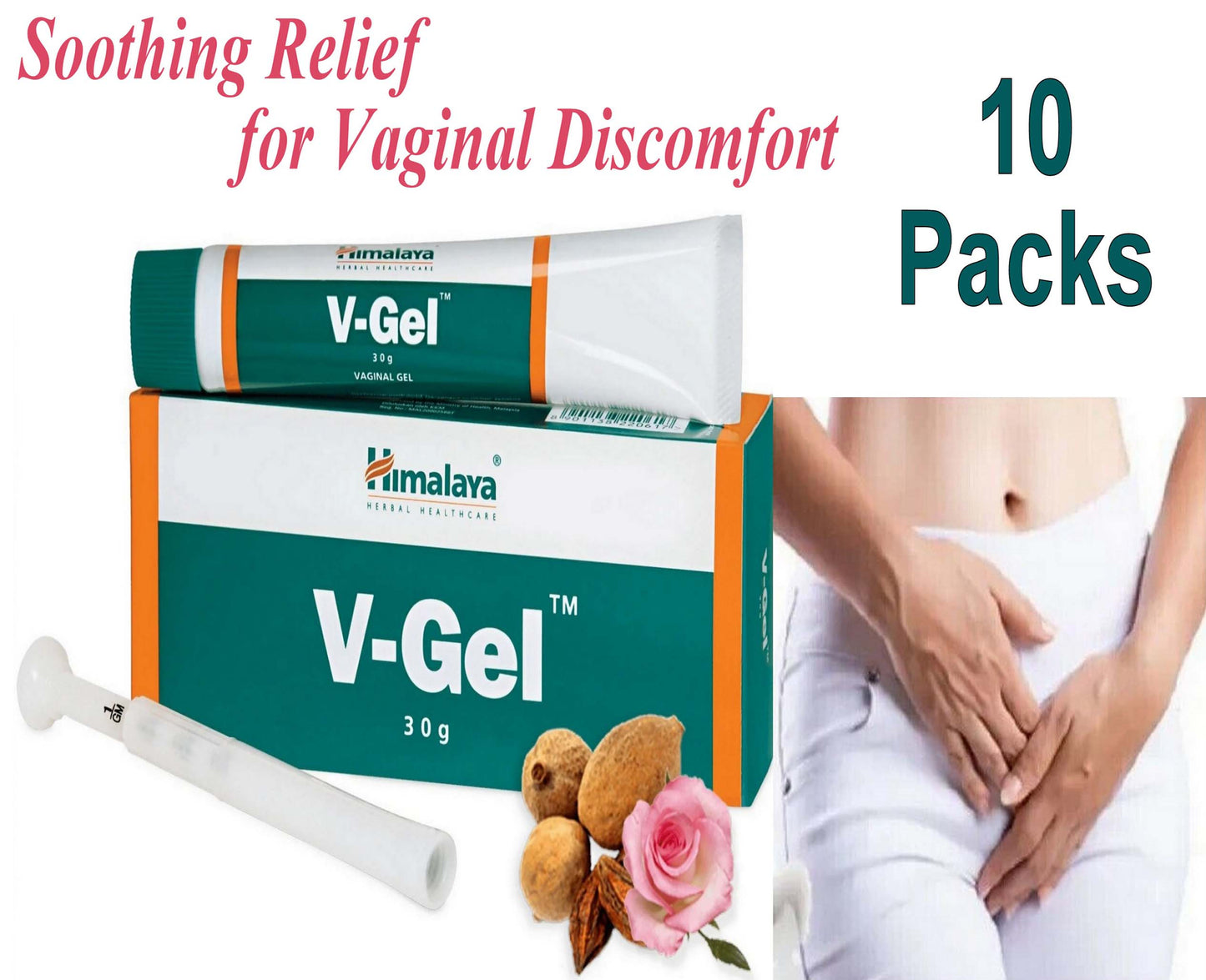Himalaya V-Gel 30g Herbal Relief for Vaginal Irritation & Infections